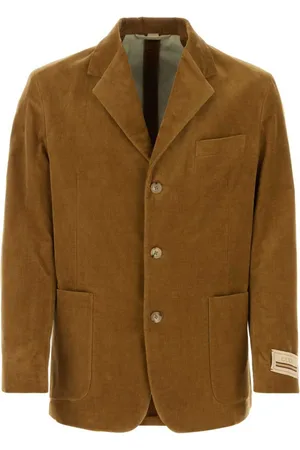 Gucci Logo-patch corduroy blazer