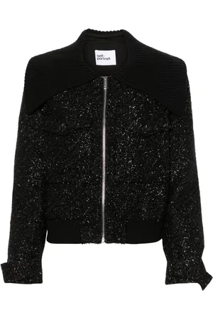 Self-Portrait Boucl?? bomber jacket