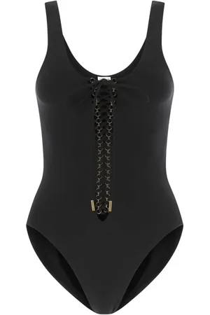 Saint Laurent Saharienne lace-up swimsuit