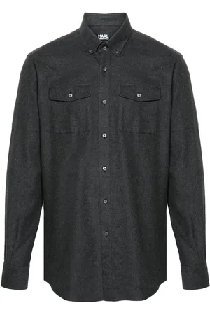 Karl Lagerfeld Felted cotton shirt