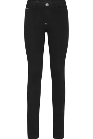 Philipp Plein Logo-appliqué mid-rise skinny jeans
