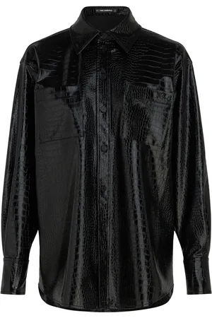 Karl Lagerfeld Faux-leather shirt