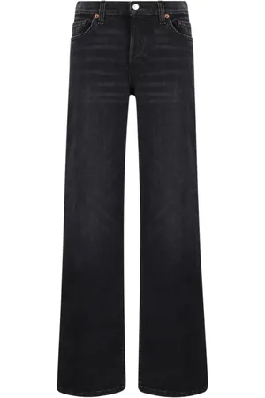 RE/DONE Logo-patch wide-leg jeans