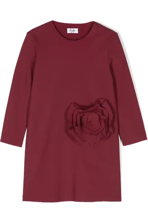 Il gufo Floral-appliqué dress