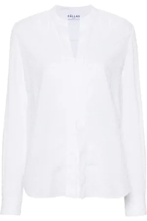 Callas Milano Athena polka dot-embroidered blouse
