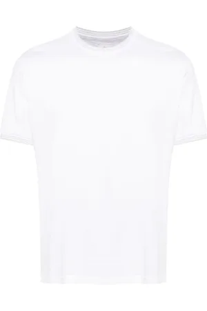 ELEVENTY Striped-border T-shirt