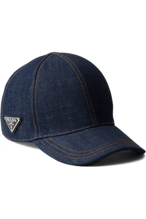 Prada Logo-patch denim baseball cap