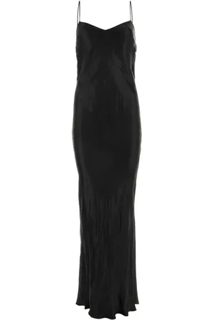 Saint Laurent Cowl-effect silk slip dress