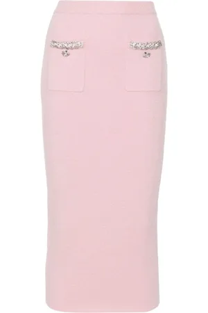 Self-Portrait Knitted midi skirt