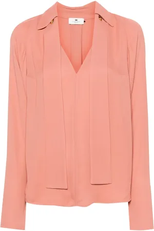 Elisabetta Franchi Attached-scarf georgette blouse