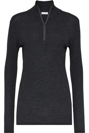 Brunello Cucinelli Ribbed-knit wool-blend top