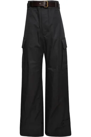 Saint Laurent Organic-cotton wide-leg trousers