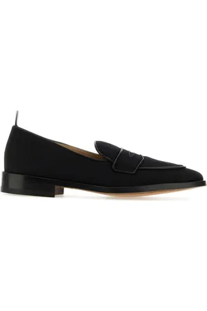 Thom Browne RWB-stripe canvas penny loafers