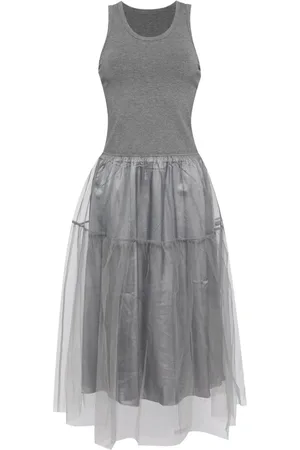 JNBY Tulle-inserts midi dress