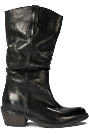 Moma Cowboy distressed leather boots