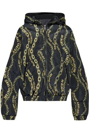 VERSACE Reversible chain-print hooded jacket