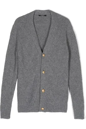 Balmain Logo-appliqué cardigan