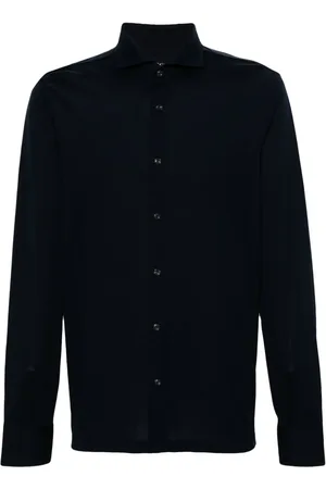 Boggi Milano Piqu??-weave shirt
