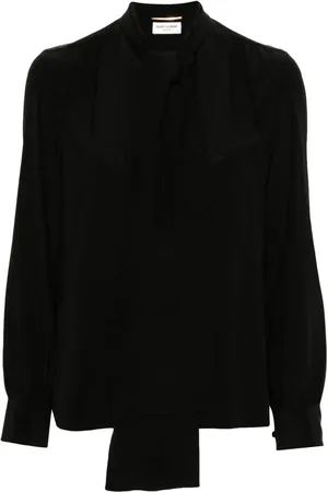 Saint Laurent Pussy-bow collar blouse