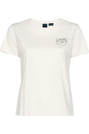 Pinko Love Birds-appliqu?? T-shirt