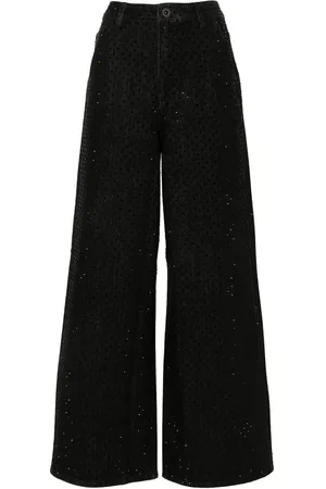 Self-Portrait Rhinestone-embellished jeans