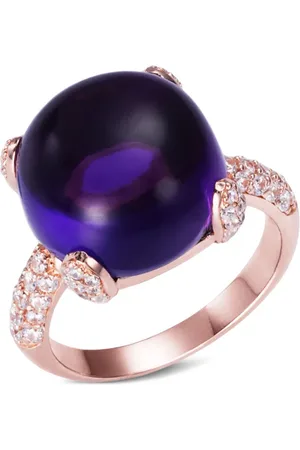 Anabela Chan 18kt rose gold vermeil Sugarloaf amethyst ring