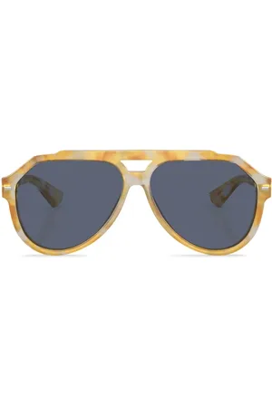 Dolce & Gabbana Graphic-print round-frame sunglasses