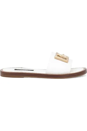 Dolce & Gabbana DG-logo patent leather slides