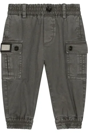 Dolce & Gabbana Logo-plaque gabardine cargo trousers