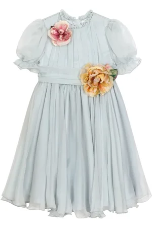 Dolce & Gabbana Chiffon 3D floral dress