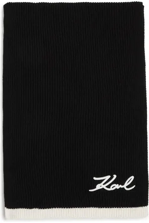 Karl Lagerfeld Signature knitted scarf