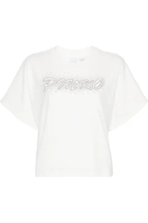 Pinko Studded-logo T-shirt