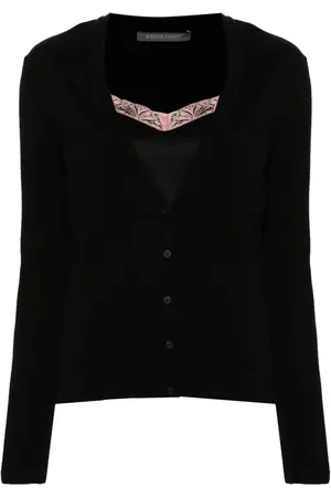 Alberta Ferretti Ribbed-knit cardigan
