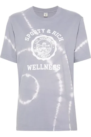 Sporty & Rich Logo-print tie-dye T-shirt
