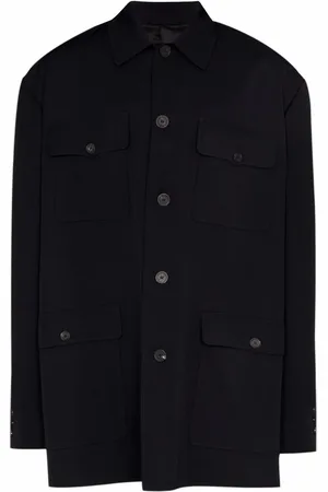 Balenciaga Flap-pocket long-sleeve shirt jacket