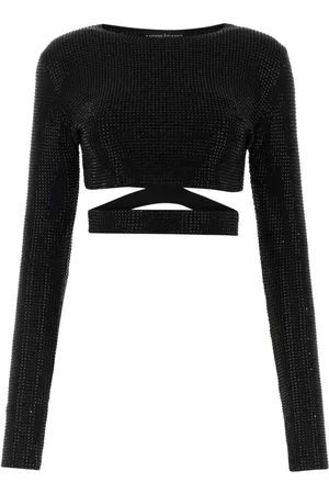 ANDREADAMO Embellished cut-out crop top