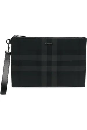 Burberry Check-print clutch bag
