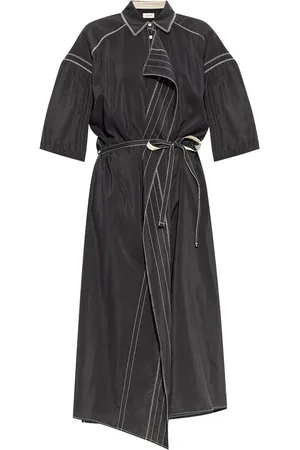 LEMAIRE Embroidered asymmetrical shirt dress