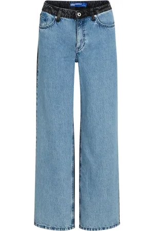 Karl Lagerfeld Colour-block mid-rise jeans