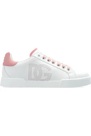 Dolce & Gabbana Portofino perforated-logo leather sneakers