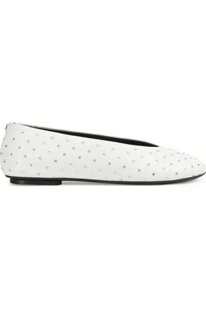 Sergio Rossi Crystal-embellished ballerina shoes