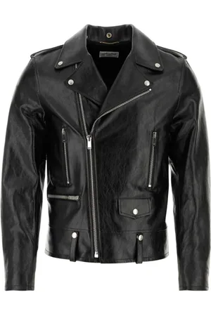 Saint Laurent Leather zipped biker jacket
