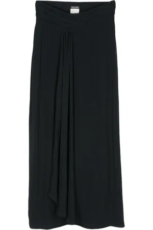 Giorgio Armani 1990s gathered midi skirt