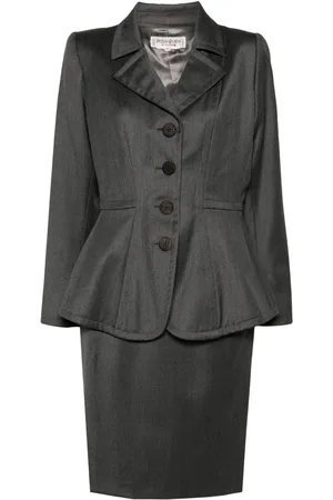 Saint Laurent 1980s wool skirt suit
