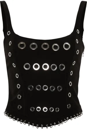 Patrizia Pepe Eyelet cropped top
