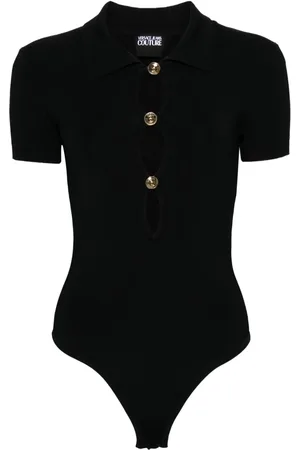 VERSACE Polo-collar knitted bodysuit