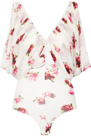 MAGDA BUTRYM V-neck ruched bodysuit