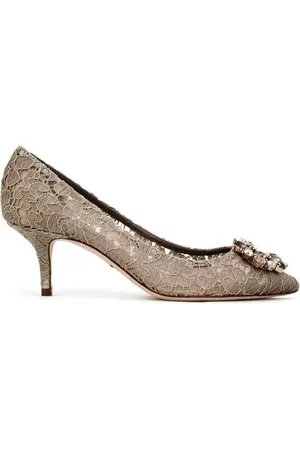 Dolce & Gabbana Rainbow Lace 60mm brooch-detail pumps