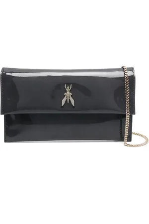 Patrizia Pepe Fly-logo chain clutch bag