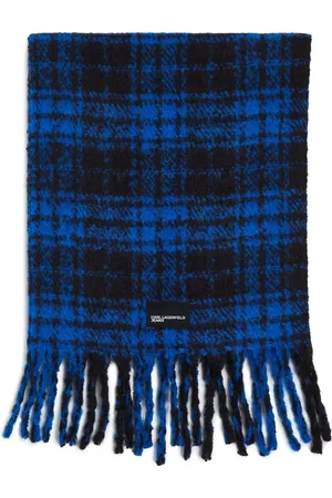 Karl Lagerfeld Checked knitted scarf